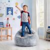 Hobestluk Small Bean Bag Chair Round Teardrop Soft Floor Sofa Reading Seat