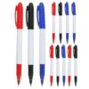 Hoement 12pcs Fine Tip Dry Erase Markers 0.5mm Ultra Fine Whiteboard Pens with Eraser, Lightweight Plastic Design for Office and School Classrooms, Erasable and Smooth Writing Precision