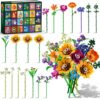 HOGOKIDS Xmas Advent Calendar Wildflower Bouquet Building Set for Kids 8+yr