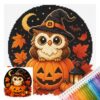 Holiday Festival Cross Stitch Kit 11CT Stamped(Witch Owl) (Witch Owl)
