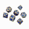 Hollow Metal RPG Dice Set, 7Pcs Polyhedral Dice with Rounded Edges