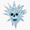 Holographic Disco Skull Sun Vinyl Bumper Sticker
