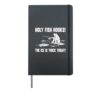 Holy Fish Hooks Ice Thick Winter Lake Fishing Ice Angler Hardcover Journal, Black