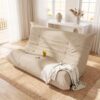 Homall Giant Bean Bag Chairs Loveseat for Adults, 2 Seater, Beige