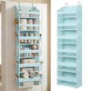 HOMELUX THEORY Over the Door Organizer, 6-Tier, 100D Fabric, Baby Blue 1pc
