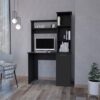 Home Office Standing Computer Desk Gaming with Hutch & 3-Tier Shelves,A24