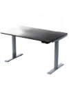 HomeRoots 48" Adjustable Black and Gray Stainless Steel Standing Desk
