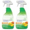 home stuff 32 oz All Purpose Cleaner with Bleach Multi Surface Cleaning Spray Removes Dirt Grease Grime Stains Household Kitchen Bathroom Cleaner Fresh Clean Formula (Pack of 2)