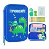 homicozy Pencil Case for Boys,Cute Dinosaur Stationery Set for Kids,3D EVA School Pencil Box Organizer with Compartment,School Supplies for Kids Back to School Gifts