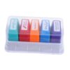 Homoyoyo Teacher Stamps with Motivational English Praise Messages Self-Inking 5pcs Plastic Rectangular Design for Classroom Grading Papers for Homework and Elementary School Activities
