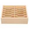 Homoyoyo Wooden Multi-grid Phone Organizer Box for Classroom Desk Storage