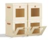 Homsorout Closet Organizers and Storage - Large Stackable Storage Bins with Drawer, Fabric Bins for Organization, Collapsible Storage Drawers Organizer for Bedroom, Living Room, 4 Pack, Black