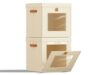 Homsorout Cube Storage Bins with Lids - Front Opening, Clear Window, 2 Pack
