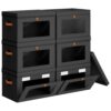 Homsorout Storage Bins with Lids - Closet Organizer with Front Opening