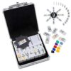 Homwom Mexican Train Dominoes with Numbers Double 12 Colored Numerical Dominoes Game Set 91 Tiles with 9 Trains, Scoreboard, Octagon Shape Hub and Aluminum Case