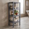 Honey-Can-Do 4-Tier Plastic Storage Shelf, Freestanding, Grey