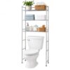 Honey-Can-Do 4-Tier Steel Over-the-Toilet Storage Shelf, Chrome