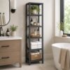 Honey-Can-Do 6-Tier Plastic Storage Shelf, Freestanding, Grey