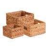 Honey-Can-Do Water Hyacinth Wicker Storage Baskets, Natural, Nesting, 3 Pk