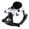HONEY JOY 6 in 1 Baby Walker, Airplane Foldable Toddler Activity Center w/Adjustable Height & Speed, Push Mode, Music, Removable Cushion, Infant Walker with Wheels for Boys Girls 6-18 Months, White