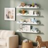 HONEY JOY Kids Bookshelf, Wall Mounted Floating Nursery Shelves