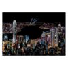 Hongkong Bay Rainbow Scratch Art Set 15.94x11.22 in with 3 Tools