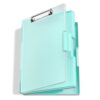 Hongri Clipboard with Storage, Blue 8.5 x 11 Clip Board, Dual Compartmen