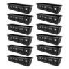 HONITANO Storage Basket Compartments Rectangular Black 12pcs Pp