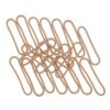 HONMEET 250pcs High Stretch Orange Rubber Bands Set for Office and Laboratory Use, Heat Resistant to 220°c, Reusable Rubber Bands Structural Integrity for Glassware and Documents