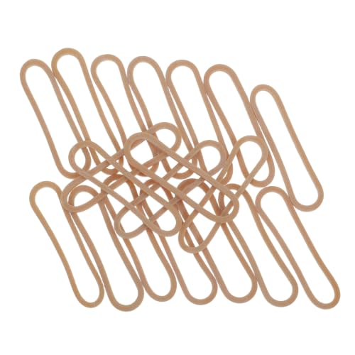 HONMEET 250pcs High Stretch Orange Rubber Bands Set for Office and Laboratory Use, Heat Resistant to 220°c, Reusable Rubber Bands Structural Integrity for Glassware and Documents