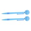 HONMEET 2pcs Blue Soccer Shape Ballpoint Pen with Rotating Football Topper