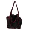 HONMEET Black Cloth Reusable Grocery Shopping Tote Bag with Handles