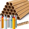 Honoson 20 Pack Large Cardboard Tube Bulk for Craft 1.5 x 16 Inches Empty Toilet Paper Rolls Paper Craft Round Tubes Brown DIY for Crafts Cardboard Tube Supplies Kraft Strong Pressure Resistant