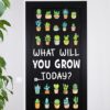 Honoson 50 Pcs Plant Theme Classroom Door Decor Bulletin Board Set What Will You Grow Today Door Decor Boho Back to School Cutout for Educational Activities