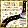 Honoson 71 Pcs Construction Bulletin Board Decorations, Road to Success Bulletin Boards Construction Inspirational Classroom Decor for Back to School Library Classroom Chalkboard Wall Decor(Road)