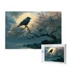 Honozo 1000‑piece Wood Jigsaw Puzzle, Water‑Glow Raven Scene
