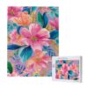 Honozo Wood Jigsaw Puzzle 500-Piece Thick Brush Floral Pinks Patterns