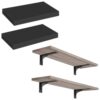 HOOBRO Floating Shelves and Floating Shelves for Wall Bundle, Hanging Storage Shelf for Living Room, Bedroom, Bathroom BK40BJ01-BG42BJP201G1