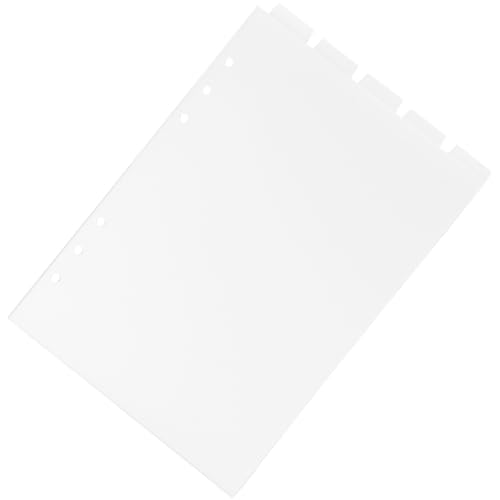 HOODANCOS Detachable PVC Notebook Dividers with Tabs for Document Separation and Browsing, A5 Hard Binder Divider Pages with Creative Design and Exquisite Workmanship, for Presentations