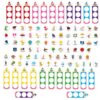 HOOJOJO Alphabet Matching Felt Set with Picture Tokens, Flat Felt Letter Cards, Hook and Loop Dots, Classroom Teaching Supplies for Felt Board Activities