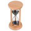 HOOTNEE Minute Wooden Sand Timer with Stable Design and Precise Timing, Beige Hourglass with Wooden Frame for Classroom Use and Visual Countdown