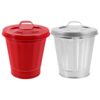 HOOWIFFY 2pcs Cute Lidded Desktop Trash Can for Tabletop Living Room Use