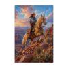 Horse Cowgirl on Golden Western Realistic Wooden Jigsaw Puzzle 1000 Pieces