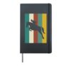 Horse Riding Graphic - Retro Colors Equestrian Hardcover Journal, Black