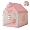 Hotainoys Kids Play Tent for Girls Indoor, Princess Playhouse with 4 & Machine Washable Fabric, Castle Tent for Toddlers & Kids, Indoor