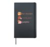 Hot Chocolate Crunchy Leaves Pumpkin Autumn Fall Season Hardcover Journal, Black
