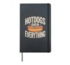 Hotdog Ketchup Sausage Hot Dog Eating Fast Food Hardcover Journal, Black