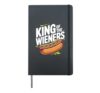 Hotdog Ketchup Sausage Hot Dog Eating Fast Food Hardcover Journal, Black