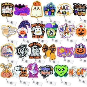 Hotlea 24 PCS Halloween Badge Reels Bulk