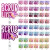 Hotlea 48 PCS Scrub Life Badge Reels Bulk Funny Colorful Badge Holders Retractable Clip Cute Nursing MA RN LPN CNA Badge Buddy Nurses Accessories for Work